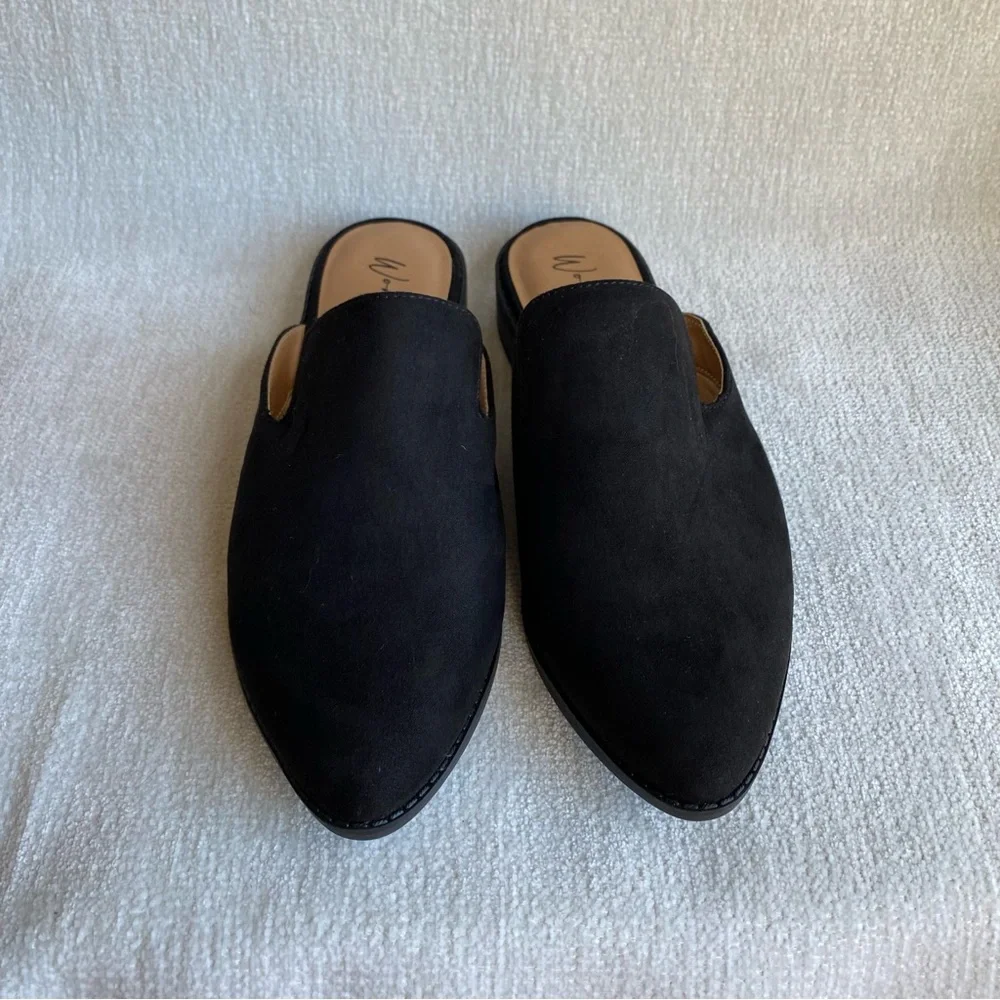 Wonderly Black Women's Mules - Picture 2 of 6